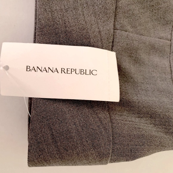 Banana Republic Light gray 70% fine wool blend straight pants lined pocket US 14 - Picture 7 of 16